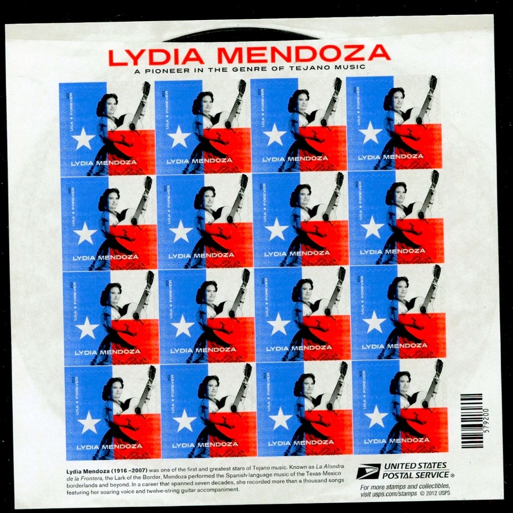 Lydia Mendoza Music Icon — Pioneer in the Genre of Tejano Music Forever stamps